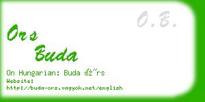 ors buda business card